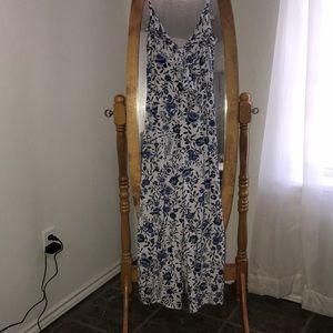 long blue floral romper only worn once